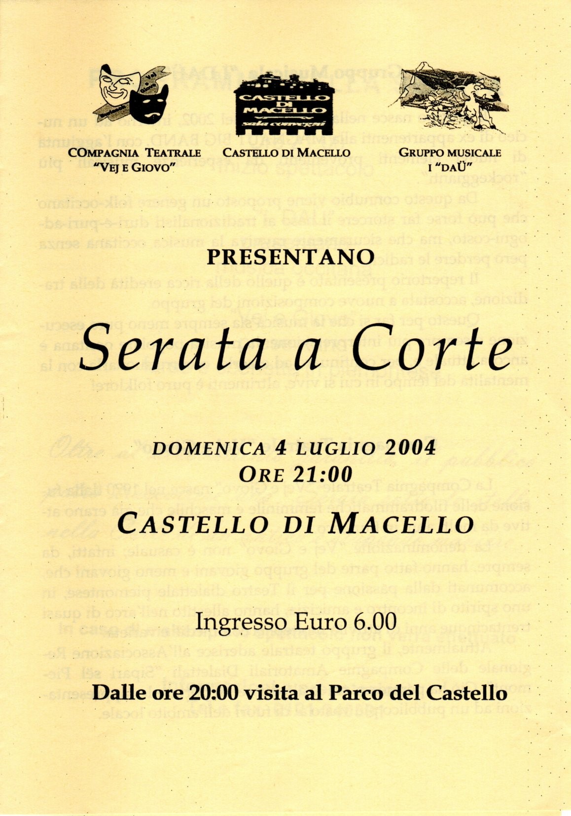 Serata a corte - Macello - 2004
